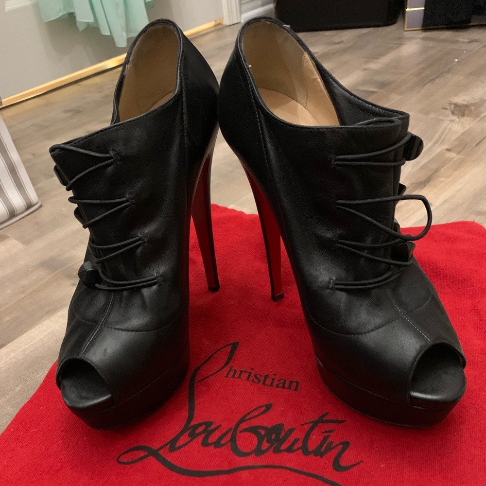 Christian Louboutin Black Nappa/Pyramid 150 Pumps